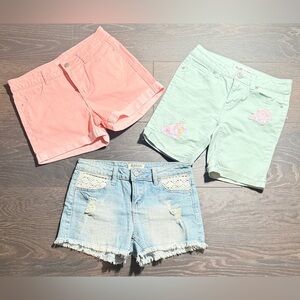 Wonder Nation Blue Jean Shorts Distressed Casual